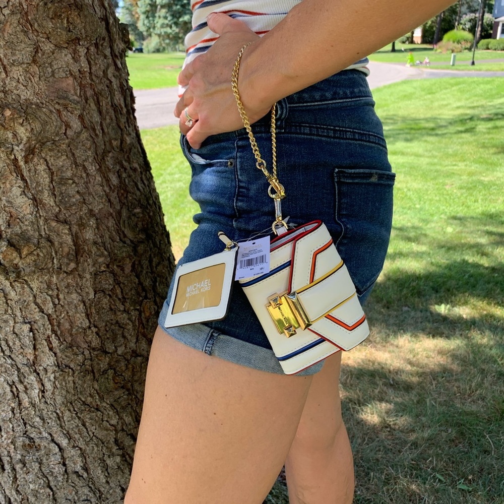 Michael Kores🌈NWTs🌈Whitney rainbow trim wallet - Picture 4 of 16